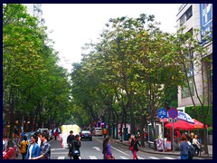 Chaotic, crowded streets in typical Chinses style near Guangxiao Temple, an ancient temple that was closed for reconstruction or demolishment (that I hope not) during when we finally managed to find it!